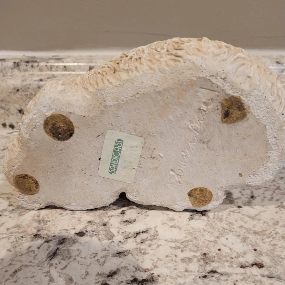 Vintage Sandicast Miniature Poodle Dog Sandra Brue 1981 Sculpture